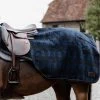 Riding Rug Heavy Fleece - Navy/Check/L -Horse Riding - Harness 52207 31