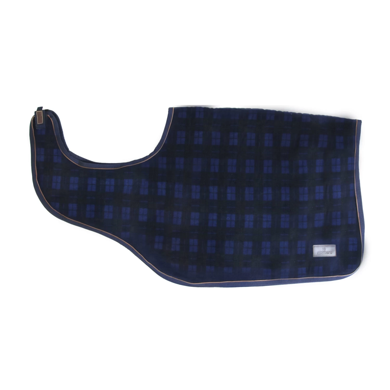 Riding Rug Heavy Fleece - Navy/Check/L 4 Riding Rug Heavy Fleece - Navy/Check/L - Image 2