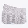 Wave Quilted Dressage Saddle Pad - Light Grey -Horse Riding - Harness CT SOT066 JE002 8101