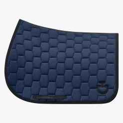 Geometric Quilted Jumping Saddle Pad - Ocean Blue