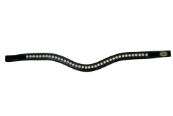 White Swarovski Browband - Black