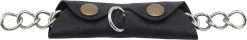 Curb Chain Guard, Leather - Black