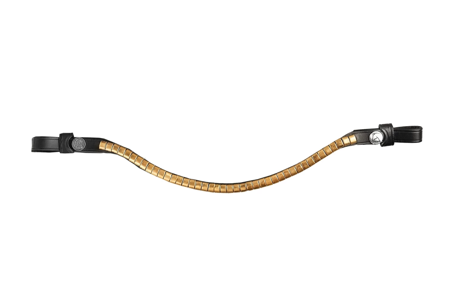 Browband Big Clinker Brass - Black - Full 3 Browband Big Clinker Brass - Black - Full