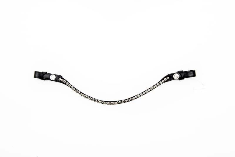 Browband Grey Diamond - Black 3 Browband Grey Diamond - Black