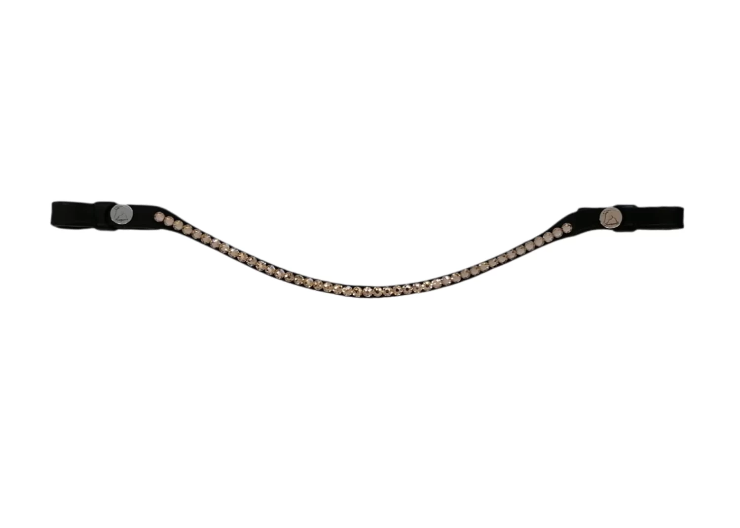 Browband Crystal - Brown/rosé 3 Browband Crystal - Brown/rosé