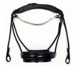 Finesse Bridle - Black/Laquer/Brass