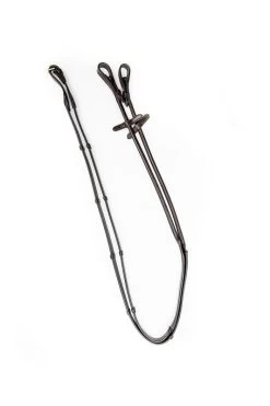 Round Sewn Reins - Cover/Stoppers - Brown