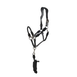 HS Halter And Lead Rope - Black