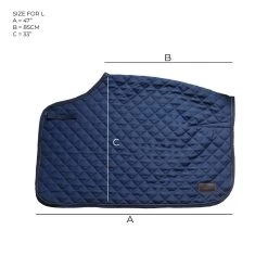 Quarter Rug, Large - Navy -Horse Riding - Harness KE 52108 03