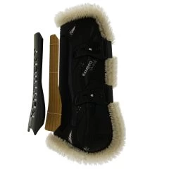 Vegan Sheepskin T Boots Bamboo - Black -Horse Riding - Harness KEN 88102 01 4