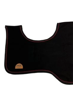 Riding Rug In Wool - Black/Burgundy