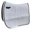 Dressage Saddle Pad - White/Black -Horse Riding - Harness M 605D Vit