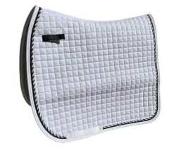 Dressage Saddle Pad - White/Black
