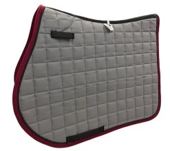 Jumping Saddle Pad - Graphite/Burgundy