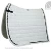 Dressage Saddle Pad - White Black/black Silver -Horse Riding - Harness M 609D5vitsvartsvartsilver