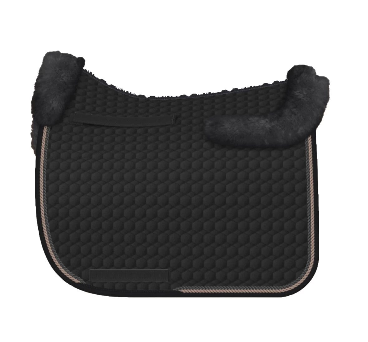 Sheepskin Saddle Pad Dressage - Black/Graphite