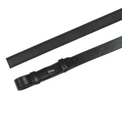 Flat Leather Reins - Black