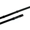 Leather Reins 16 Mm W Stoppers - Black/Black
