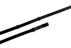 Leather Reins 16 Mm W Stoppers - Black/Black