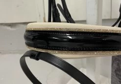 Round Sewn Bridle OS FG - Black/lt Silk - Topaz Sh -Horse Riding - Harness OS 30208092 LSP 1