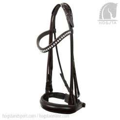 Round Sewn Double Bridle - Chocolate/Moonlight