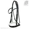 München Rolled Double Bridle - Black/white/lacquer