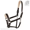 Leather Halter - Brown/Sand -Horse Riding - Harness OS 615192 BS