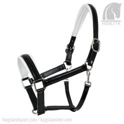 Leather Halter - Black/White