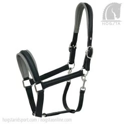 Leather Halter Supersoft - Black/grey