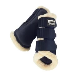 Brushing Boots Mesh Faux Fur - Navy